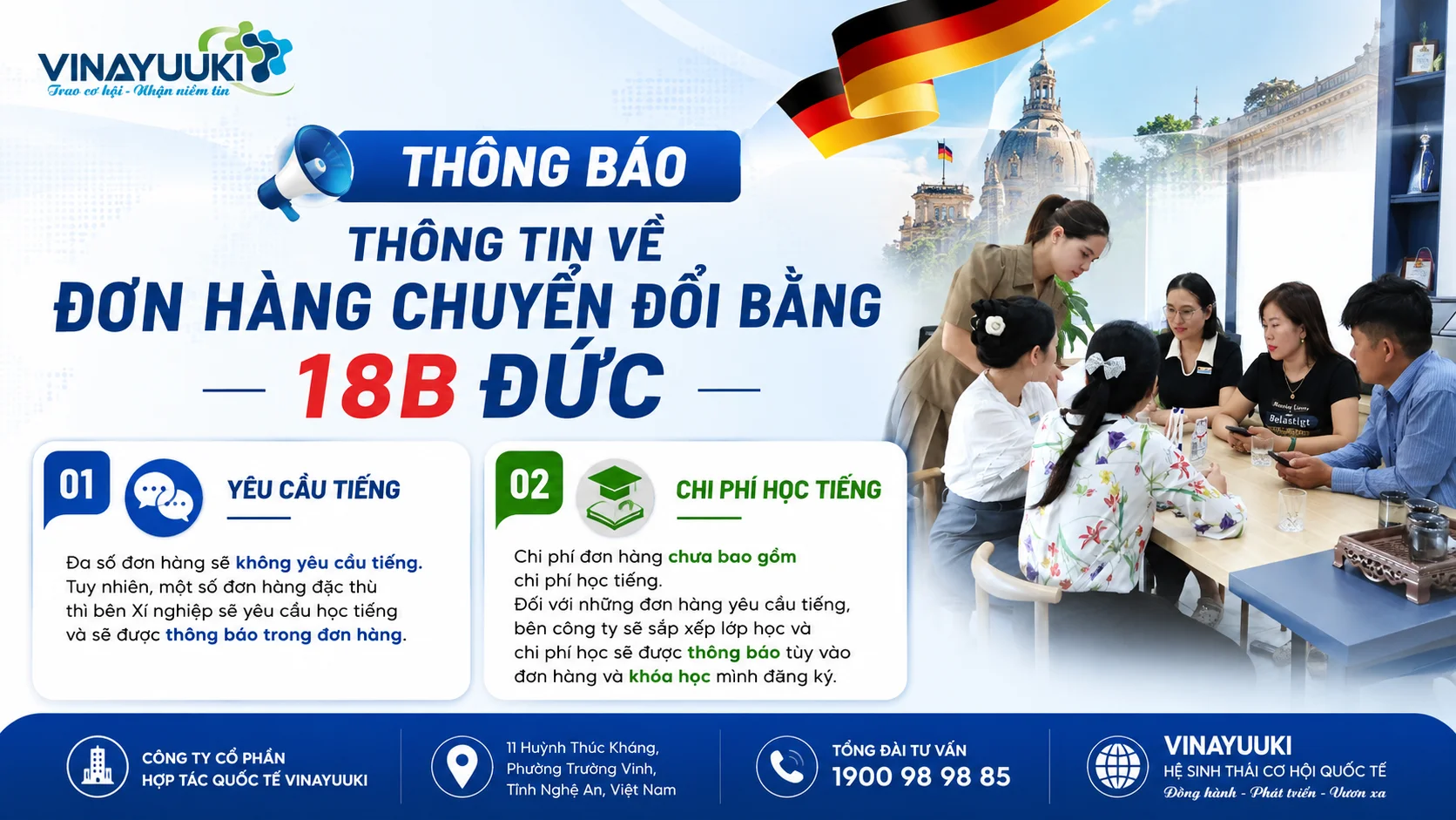 Đơn h&agrave;ng 18B Đức c&oacute; cần tiếng Đức kh&ocirc;ng