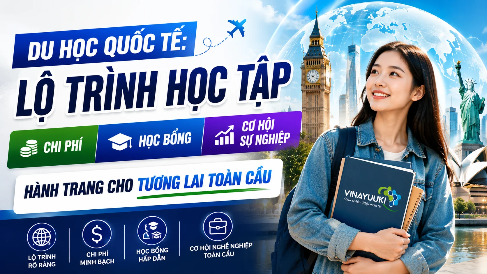 Du học quốc tế: Lộ trình học tập, chi phí, học bổng và cơ hội phát triển sự nghiệp
