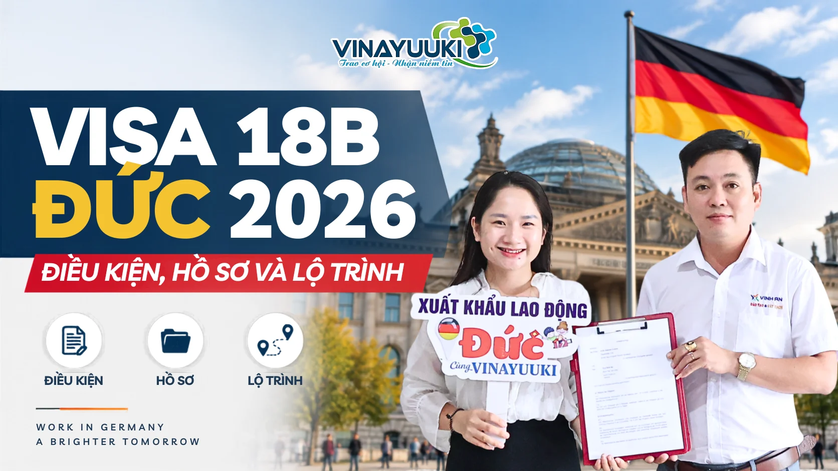 Visa 18B Đức 2026: Điều kiện, hồ sơ và lộ trình đi Đức làm việc